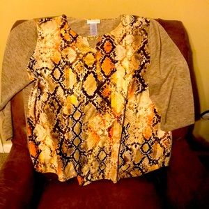 ALFRED DUNNER MULTI COLORED BLOUSE